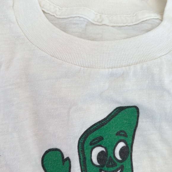 VTG 80s Gumby tshirt 83 Village Mews 83 Art Clokey medium small - Picture 8 of 8